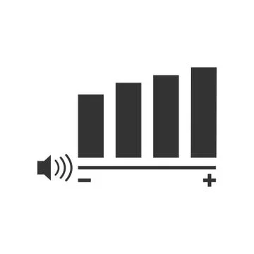 Flat volume control user interface vector Stock Illustration