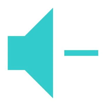 Flat Volume Decrease Icon Loudspeaker Sign Illustrazione stock