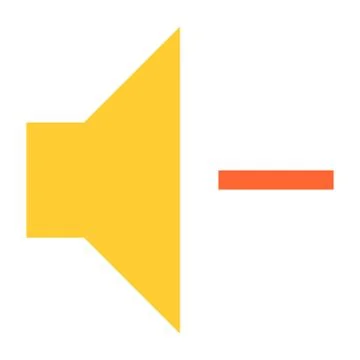 Flat volume decrease icon loudspeaker sign Stock Illustration