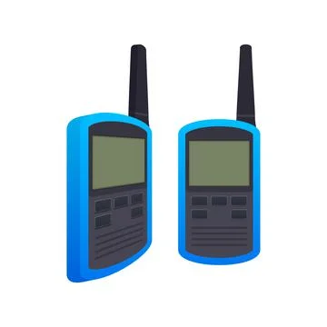 Flat walky talky for concept design. Vector isolated illustration Illustrazione stock
