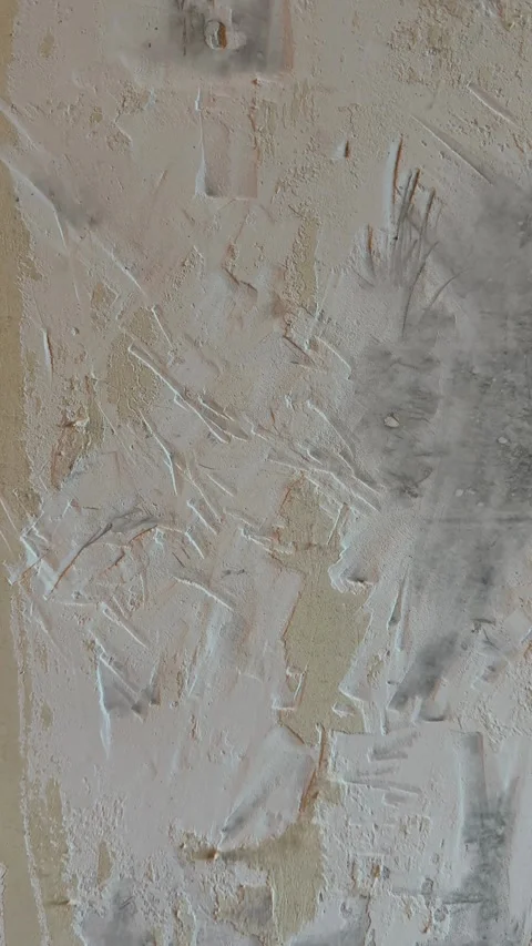 Flat wall repair texture with plaster and paint effects, suitable as constr.. Stock Footage 327811391