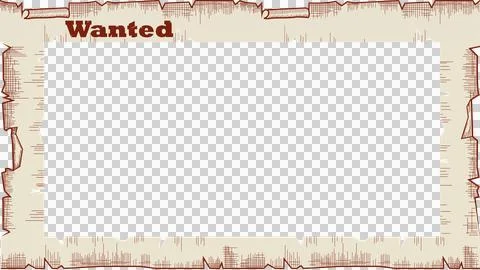 Flat wanted poster is showing bold Wanted text with torn edges and blank blue Stock Illustration