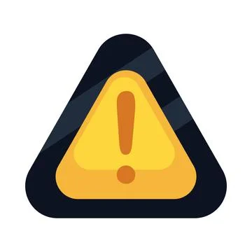 Flat warn sign Stock Illustration