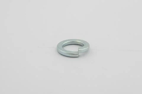 Flat washers for fasteners, on a white background Stock Photos