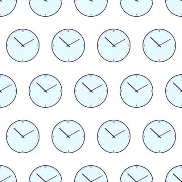 Flat watch clock with arows icon isolated on white background. EPS 10 seamles Stock Illustration