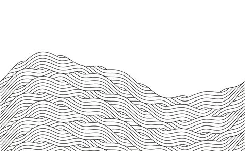 Flat wave line pattern background. Japanese style concept. Stock Illustration