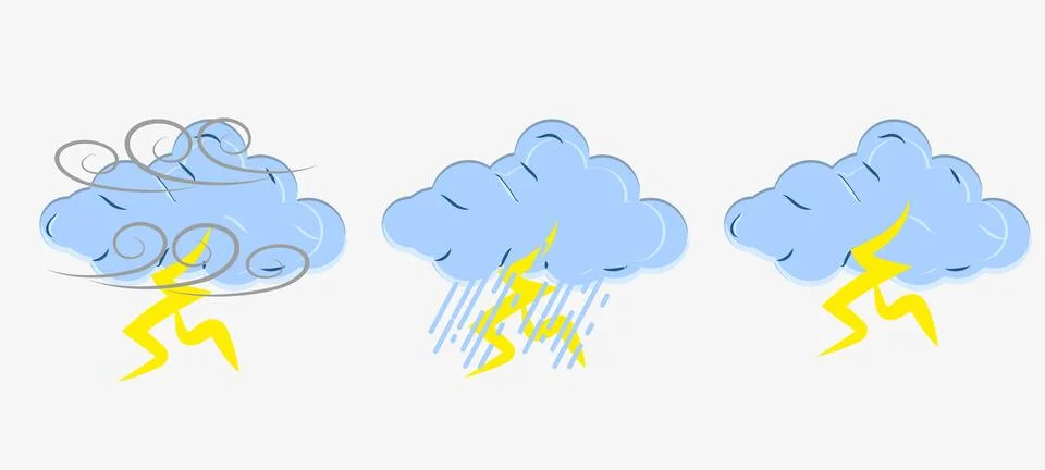 Flat weather cloud illustration vector file Stock Illustration