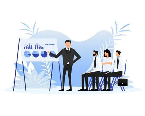 Flat web banner with education people. Flat vector illustration Stock Illustration