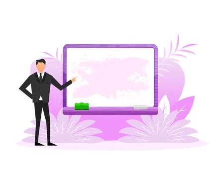 Flat web banner with education people. Flat vector illustration Illustrazione stock