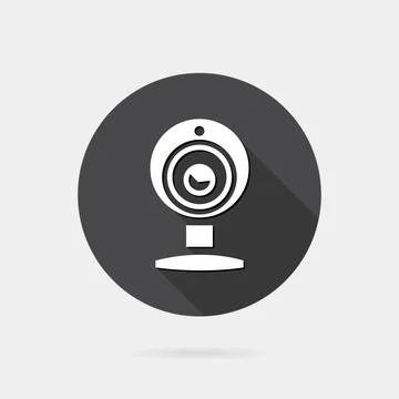 Flat Web camera icon Flat Web camera icon with long shadow Copyright: xZoo... 库存照片