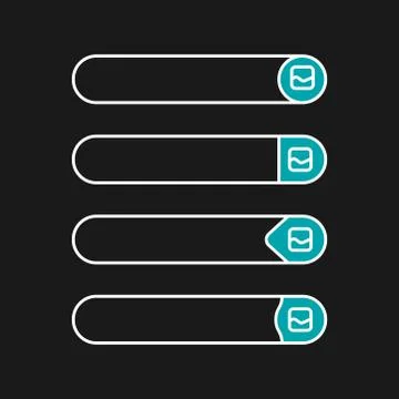 Flat Web Design elements, buttons, icons. Templates for website. Stock Illustration