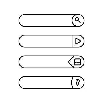 Flat Web Design elements, buttons, icons. Templates for website. Stock Illustration