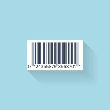 Flat web icon. Barcode vector. Stock Illustration