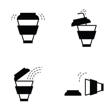 Flat web icon. Coffee cup Stock Illustration