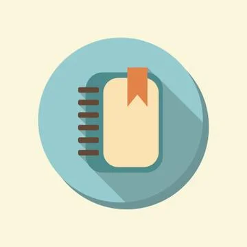 Flat web icon. phone address book Illustrazione stock