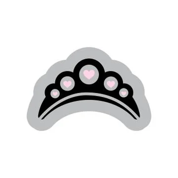 Flat web icon on white background diadem Stock Illustration