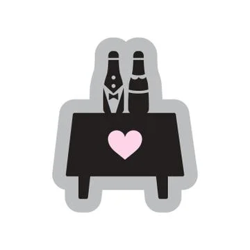 Flat web icon with on white background bottles Stock Illustration