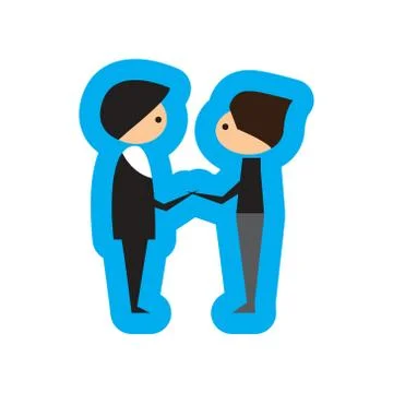 Flat web icon on white background male friends Stock Illustration