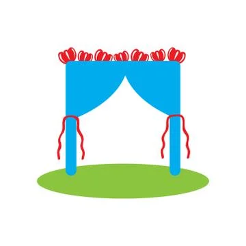 Flat web icon on white background wedding arch Stock Illustration