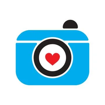 Flat web icon on white background camera Stock Illustration