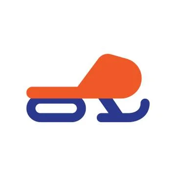 Flat web icon on white background Snowmobile Stock Illustration