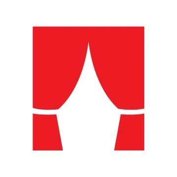 Flat web icon on white background curtain Stock Illustration