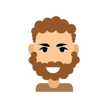 Flat web icon on white background  men's haircut Stock Illustration