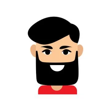 Flat web icon on white background  men's haircut Stock Illustration