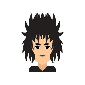 Flat web icon on white background  men's haircut Stock Illustration