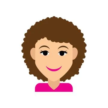 Flat web icon on white background  women's haircut Stock Illustration