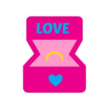 Flat web icon on white background Ring  box Stock Illustration