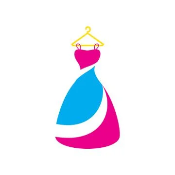 Flat web icon on white background Wedding Dress Stock Illustration