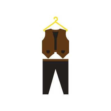 Flat web icon on white background groom's suit Stock Illustration
