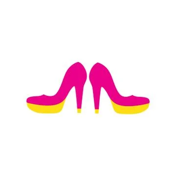 Flat web icon on white background women's shoes Stock Illustration