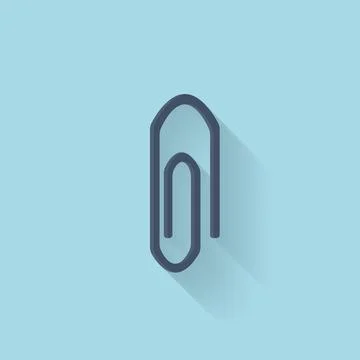 Flat web internet icon. Lung. Paper clip. Stock Illustration