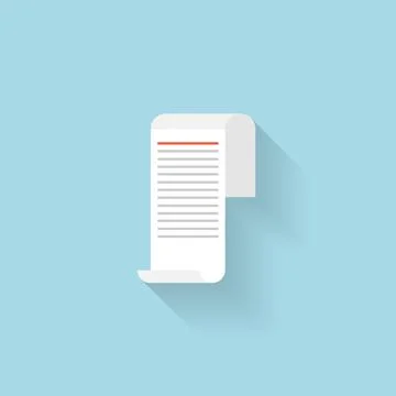 Flat web internet icon. Paper document letter. Ilustración de archivo