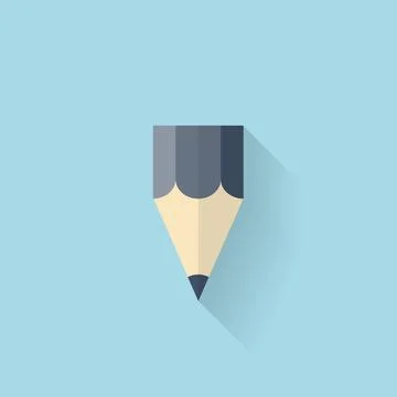 Flat web internet icon. Pencill. 스톡 일러스트