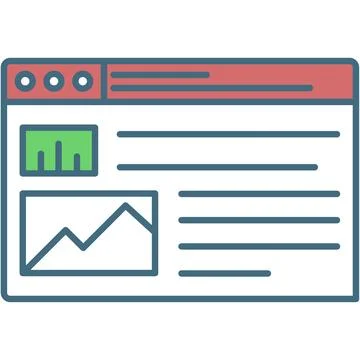 Flat webpage icon vector website wireframe layout Stock Illustration