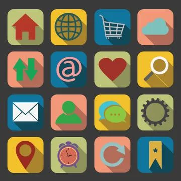 Flat website and internet icon Stock Illustration