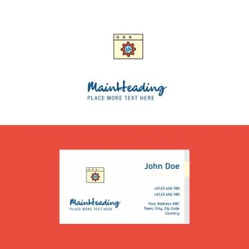 Flat Website programming Logo and Visiting Card Template. Busienss Concept Lo Stock Illustration