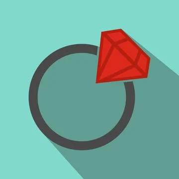 Flat wedding ring Stock Illustration