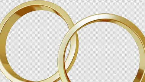 Flat Wedding Rings Pack Stock Footage 312376753
