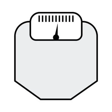 Flat weight machine icon - vector Stock Illustration