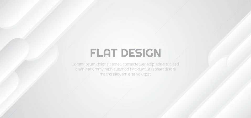 Flat white background rounded line design overlap shape style イラスト素材