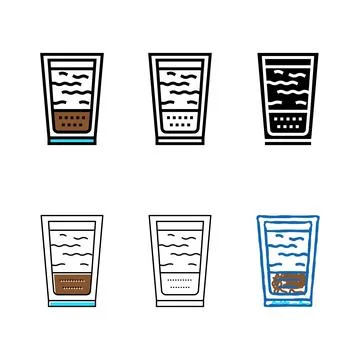 Flat white coffee color icon forms vector Stock Illustration