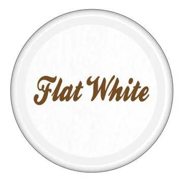 Flat White Coffee Icon Foto stock