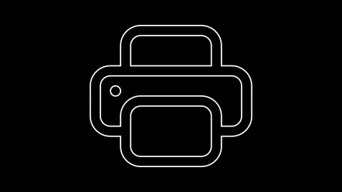 Flat white color printer stock on black background. Video stock 279563151