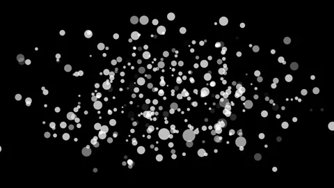 Flat White Soft Drifting Circular Particle Loop Stock Footage 335660909