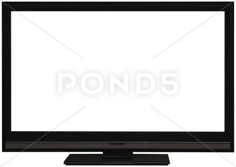 Flat wide tv screen cutout Stock Photos