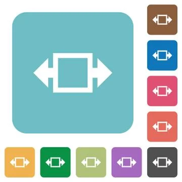 Flat width tool icons Stock Illustration